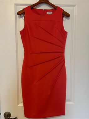 Calvin Klein Hot Pink Sleeveless Sheath Dress